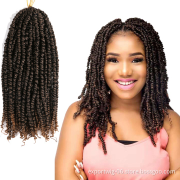 Urtra Synthetic Jumbo Braid Hair Wholesale Braiding Pre-Twisted  Water Wave Crochet Curly Faux Locs  Passion Twist Hair Ombre